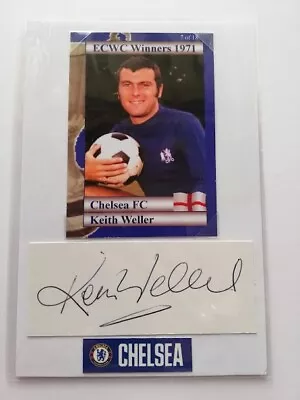 Keith Weller Chelsea Legend Hand-signed Club-crested Photocard (1) • £34.95