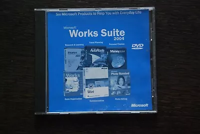 Microsoft Works Suite 2004 Dvd Rom Word Works Photo Autoroute Money Software • £9.49