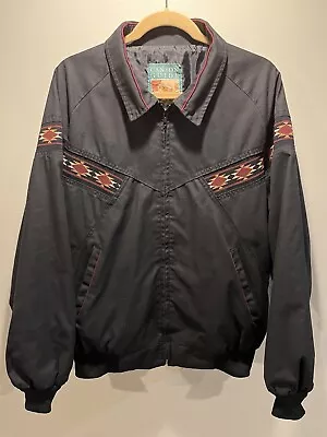 Canyon Guide Outfitters Aztec Navajo Western Jacket XL Black Made In USA • $49