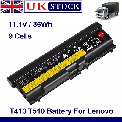 9 Cells T410 Battery For Lenovo ThinkPad T420 T510 T520 W510 W520 SL410 SL510 • £18.99