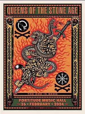 Queens Of The Stone Age - Brisbane 26 February 2024 Poster Qotsa Lithograph  • $179.95