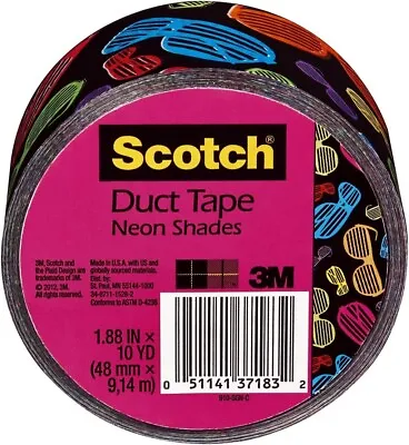 3M Scotch Duct Tape Neon Shades 1.88-Inch By 10-Yard 1 Roll • $11.98