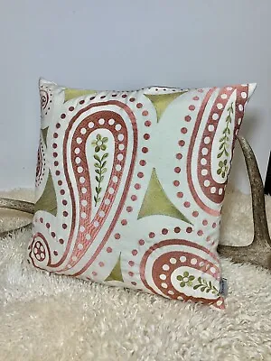 Thro By Marlo Lorenz Paisley Ivory Embroidered Throw Pillow With Insert • $24.50