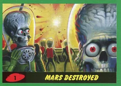 Mars Attacks The Revenge Green Base Card #1 Mars Destroyed • £2.79