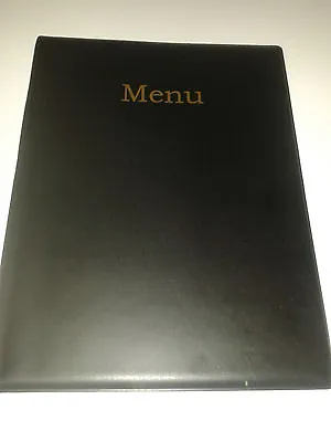 A4 Menu Holder/cover/folder In Black Leather Look Pvc • £6.80