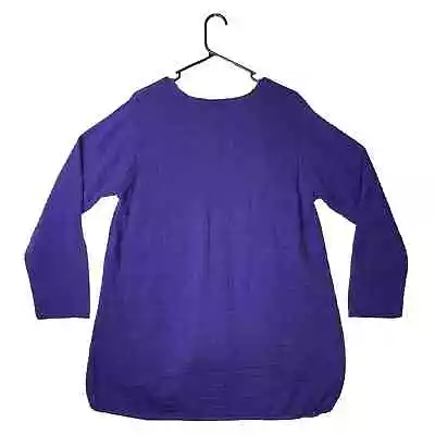 Margaret Winters Sweater Large Pullover Art To Wear Textured Knit Purple Artsy • $24.95
