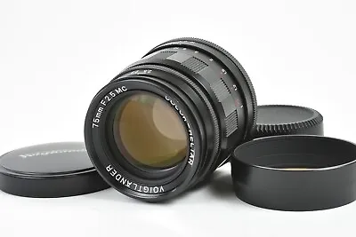 Voigtlander Color Heliar 75mm F/2.5 MC Lens Black For Leica Screw [Good] 06-p03 • $259