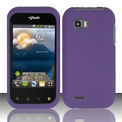 Purple LG MyTouch Q C800 LGC800 Faceplate Snap-on Phone Hard Cover Case • $8.75