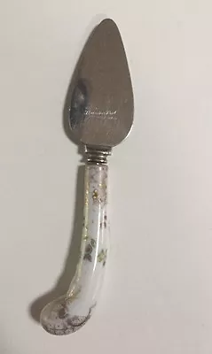 Floraine Cheese Knife Server  A.E Lewis Porcelain W/ Stainless Sheffield VINTAGE • $12.99