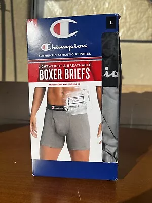 Champion LARGE ATHLETIC  LIGHTWEIGHT & BREATHABLE BOXER BRIEFS  • $15