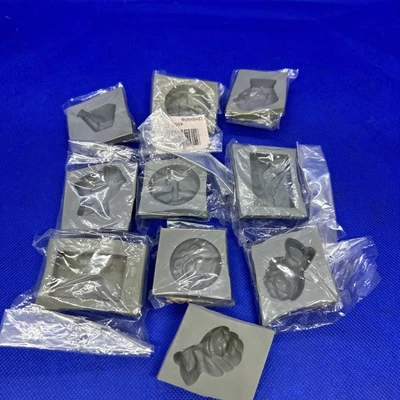 $9.99 • Buy Mixed Lot Of 10 Candy Mint Rubber Molds Can,Bell,Chicken,Flower,Plane +More P