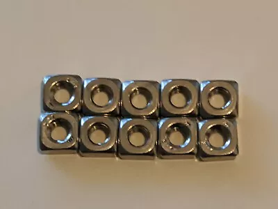 304 Stainless Steel Square Nuts UNC 1/4-20 Qty 10 • $8