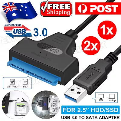 $7.85 • Buy USB 3.0 To SATA External Converter Adapter Cable Lead For 2.5  HDD SSD SATA III