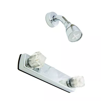 Empire Brass Mobile Home 8  Chrome Shower Faucet J59-E (Brass Underbody Stems) • $69.95