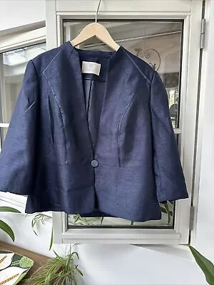 Jacques Vert Size 18 Navy Blue Jacket Wedding/Occasion  • £9.99