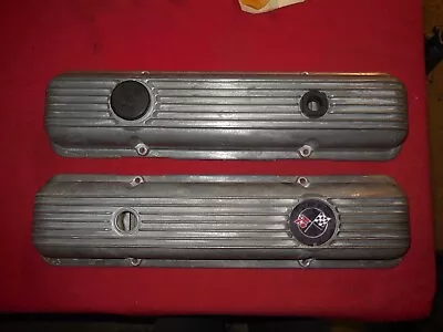 1971 -  72 Camaro Z28 302 Corvette LT-1 350 Finned Aluminum Valve Covers Orig GM • $525