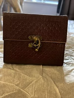 Vintage Leather Bound  Diary/journal/notebook -with Bronze Clasp Closure! • $25