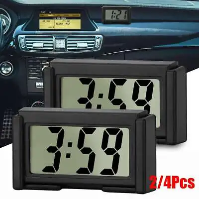 2/4x Portable Mini Car Dashboard Digital Clock For Vehicle Large LCD Time Screen • $7.17