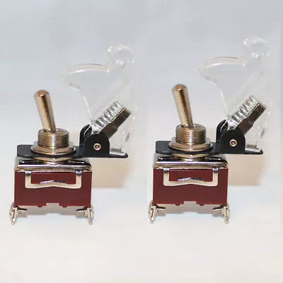 2Pcs 12cm 2 Pin 20A 12V SPDT ON/OFF/ON Rocker Toggle Switch Momentary • $7.99