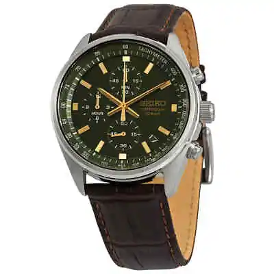 Seiko Chronograph Quartz Green Dial Men's Watch SSB385 • $154.01