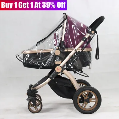 Baby Stroller Rain Cover Wind Universal Rain Canopy Raincoat For Pram Pushchair • £6.75