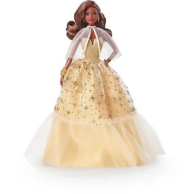 Barbie 13  Signature 2023 Holiday Collector Doll With Golden Gown And Dark • $23.99