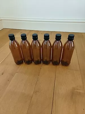 70 X Brown Plastic 500ml PET Drinks Bottles Home Brew Beer • £10