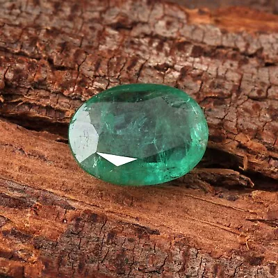 2.85 Ct Certified Natural Emerald Zambia Oval Cut Faceted Emerald Loose Gemstone • $29.99