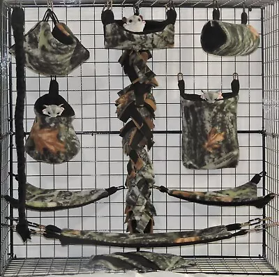 Oak Woods *15 PC Sugar Glider Cage Set * Rat * Double Layer Fleece • $36.55