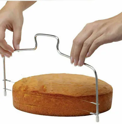 £2.69 • Buy UK Adjustable Wire Cake Slicer Cutter Leveller Decorating Bread Wire Decor Tool