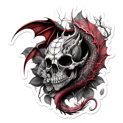 Dragon Skull Vinyl Decal Sticker - Ebn9459 • $7.92