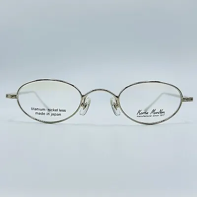 Kame Mannen Eyeglasses Men Ladies Oval Silver Titanium Mod. 31 455 Japan New • £169.94