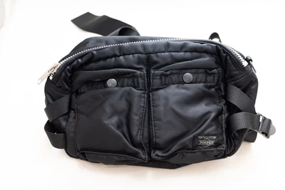 $75 • Buy Yoshida Porter Tanker Black And Orange Waist Bag