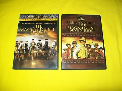 THE MAGNIFICENT SEVEN & THE MAGNIFICENT SEVEN RIDE DVD YUL BRYNNER STEVE McQUEEN • $8.90