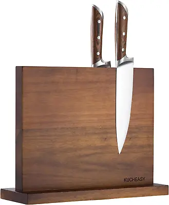 Magnetic Knife Holder - Double Sided Magnetic Knife Block Without Knives - Wood • $78.15