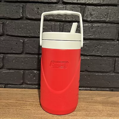 COLEMAN 6009  Red & White Cooler Thermos 1 /2 Gallon Water Jug • $12.95