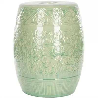 Safavieh Ceramic Garden Stool In Lime Green • $116.99