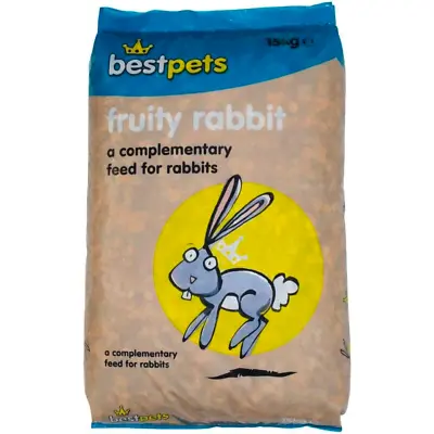 Bestpets Fruity Rabbit Food Full Of Fruits 15Kg For A Healthy And Natural Diet • £22.29