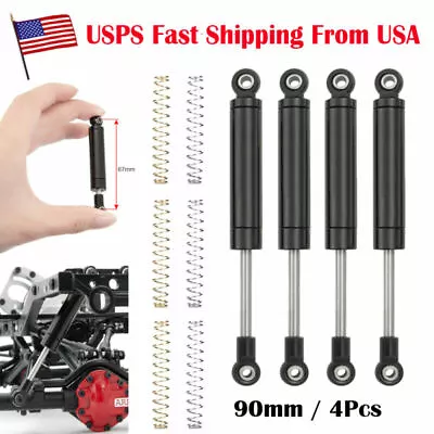 4Pcs 90mm Alloy Metal Shock Absorbers For SCX10 Wraith TF2 TRX4 1/10 RC Car US • $22.51