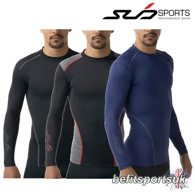 £12.90 • Buy Mens Compression Base-layer Long Sleeve Top Sub Sports Pro Dual Skins Armour