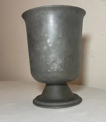 Rare Antique 18th Century 1700s Handmade English Pewter Footed Vase Chalice • $338.99