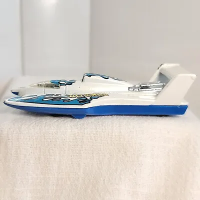Hot Wheels Hydroplane Diecast Boat Wet & Wild Vintage 1995 Loose White/ Blue • $6