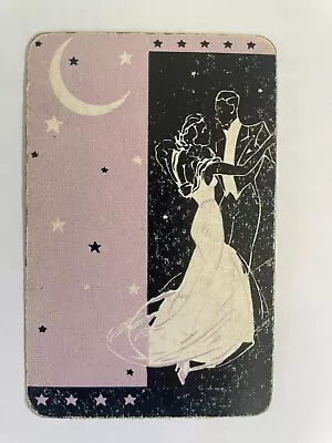 Silhouette Lady Man Dancer Dance In Moonlight Vintage Art Deco Swap Playing Card • $2.50