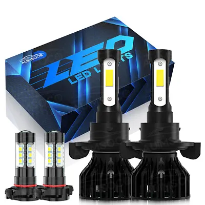 For Ford Mustang 2008 - 2012 - 6000K LED Headlight Hi/Lo + Fog Light Bulbs Kit • $40.99