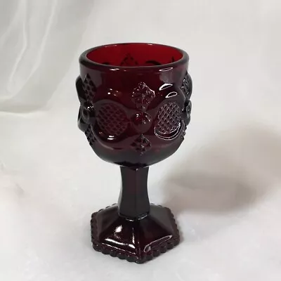 Vintage Avon Ruby Glass Goblet Cape Cod Collection❤️ • $1.25