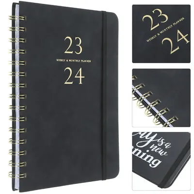 £15.53 • Buy  Weekly Planner Daily 2023-2024 Notebook Dated Agenda Pu Spiral Student Office