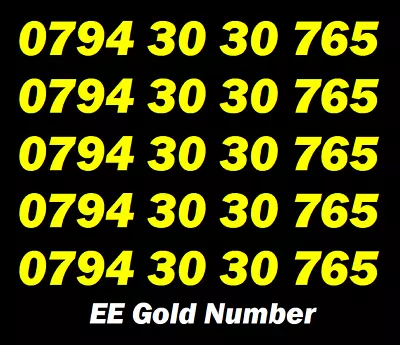 EE Gold Easy Mobile Number Vip Sim Card Memorable Business Phone Golden Platinum • £24.99