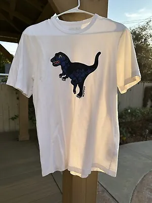 Coach White Dinosaur T Shirt Medium (slight Stains Last Slide) • $36.50