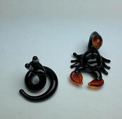Lot Of 2 Miniature Glass Snake Scorpion Figurine Mini Animal World Ganz Tiny • $9.99