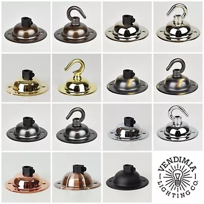 £7.99 • Buy Mini Single Outlet Metal Ceiling Rose | Vintage Industrial | For Fabric Cable